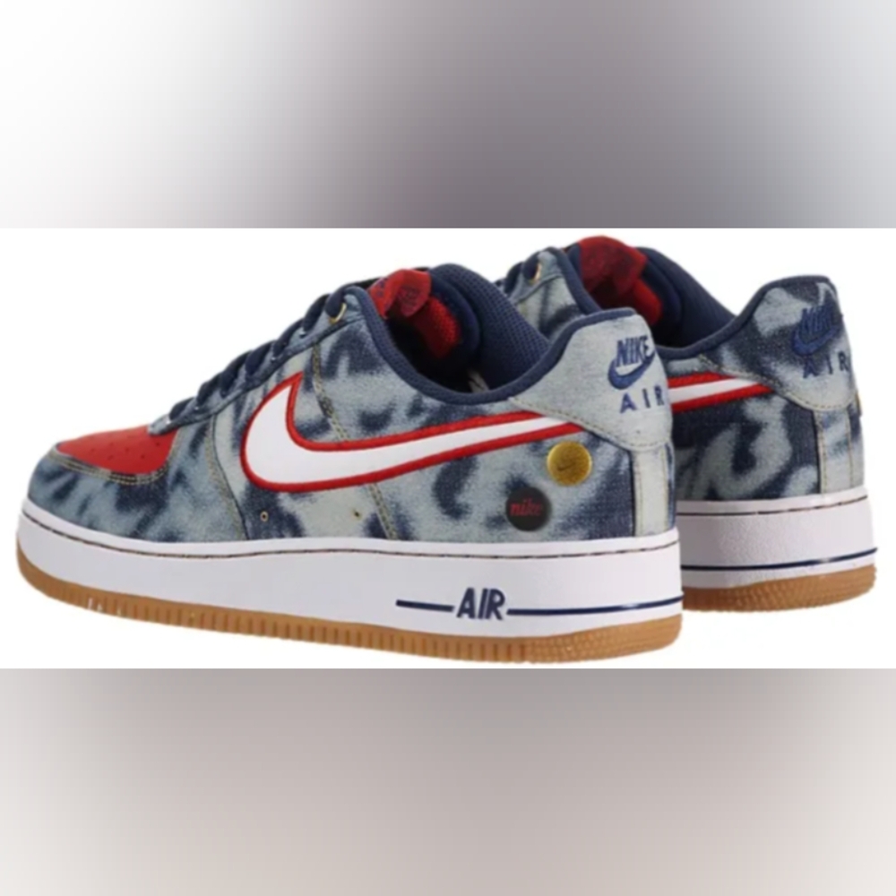 Nike Air Force 1 Low “Acid Wash Denim” Size 10 Used Excellent MSRP $237 - Picture 2 of 15